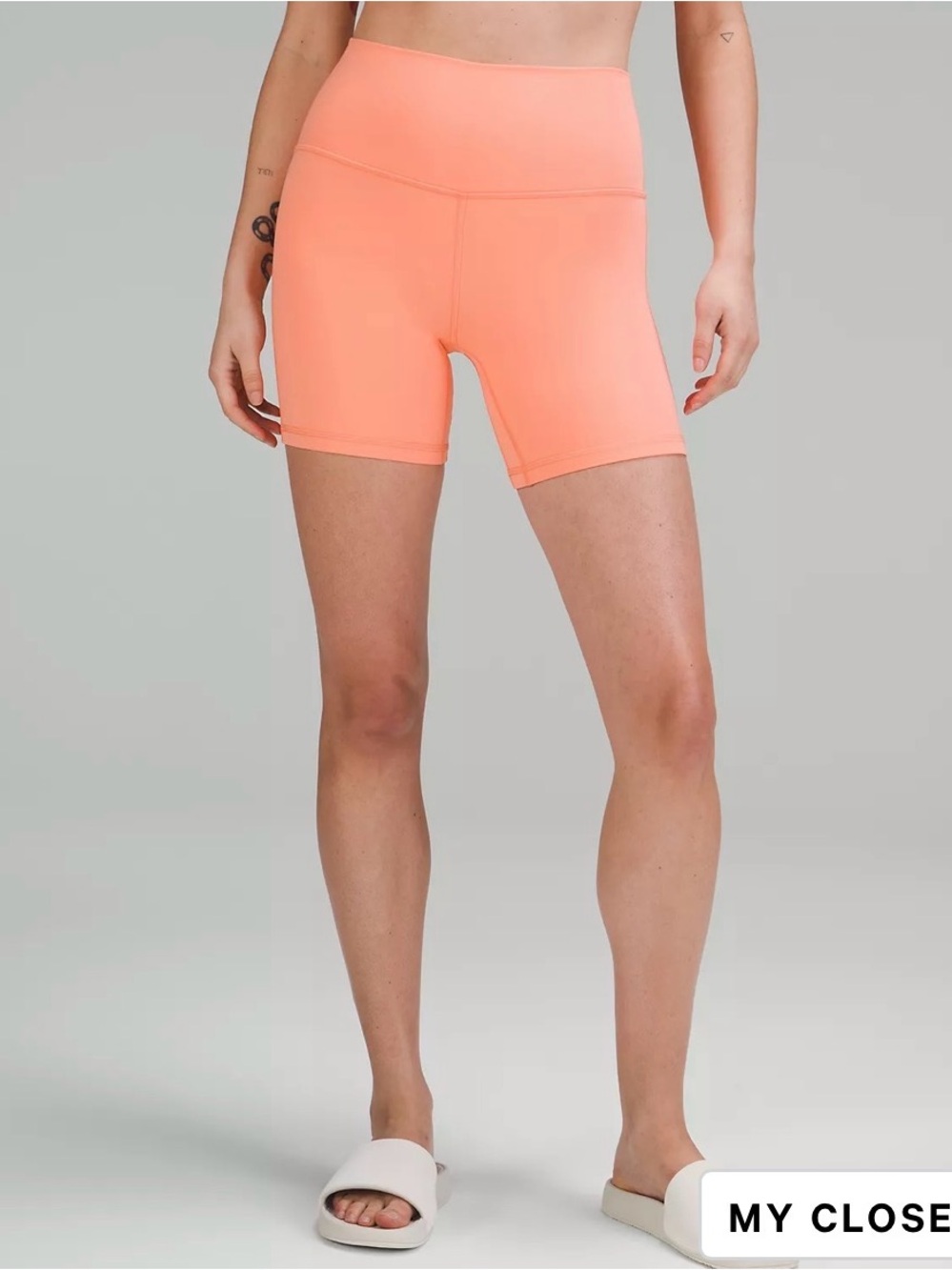 lululemon athletica align 6” shorts in sunny coral